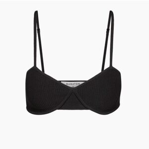 Aritzia Babaton Sculpt Knit Bra Top in Black